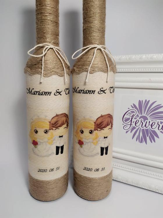 Pálinkás üveg pár édesapáknak, vintage