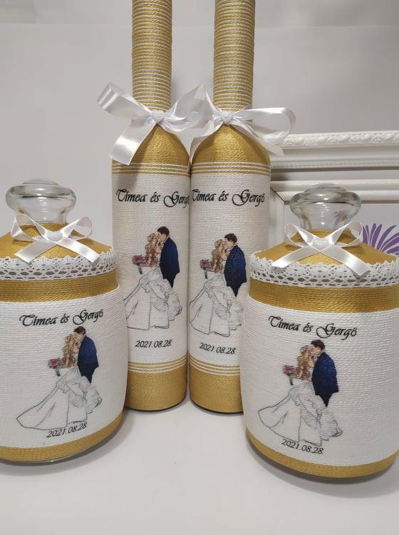 Szerelmes csók, szülőköszöntő ajándék, arany