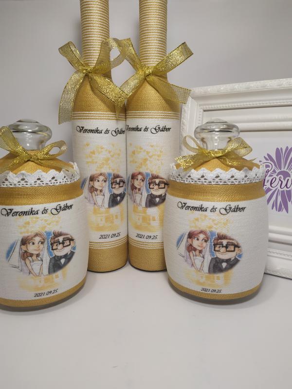 Szülőköszöntő szett, arany egyedi képpel