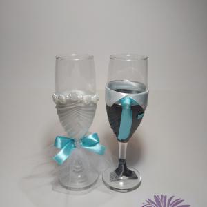 Esküvői pohárszett, a Te színeddel