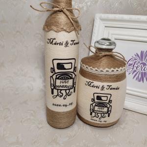 Esküvőre köszönet ajándék, vintage, autós