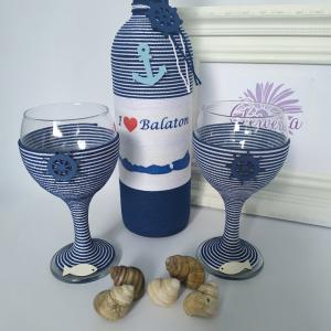 I love Balaton borosüveg+pohár