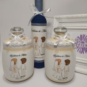 Köszöntő szett, pálinkásüveg tárolóval