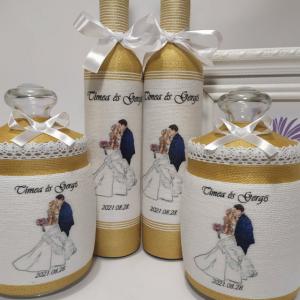 Szerelmes csók, szülőköszöntő ajándék, arany