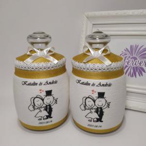 Szülőköszöntő bödönke, arany