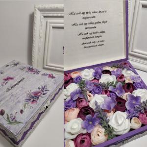 Virágos doboz édesanyáknak, lila
