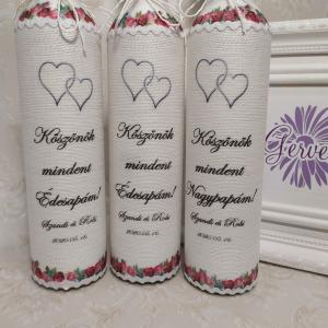 Zsinórozott szülőköszöntő, fehér