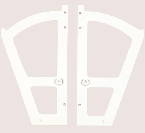 Billenő cipőtartó 1 soros, fehér műanyag