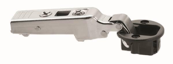 Blum ráütődő üvegajtó pánt 94fok+talp+króm takarósapka