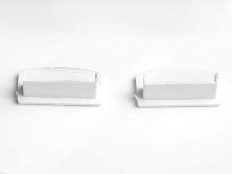 Csavarozható LED profilhoz végzáró elemek, fehér