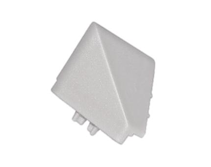 Csiszolt alu vízvető fém felület - külső sarok