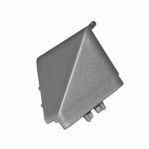 Csiszolt rozsdamentes acél (imitáció) vízvető fém felület - külső sarok