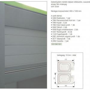 A357 KIT 2.0 Redőnytokos bútorredőny szett, ezüst