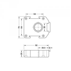 AXILO állítható lábhoz műanyag talp, csavarozható