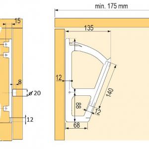 Billenő cipőtartó 1 soros, fehér műanyag