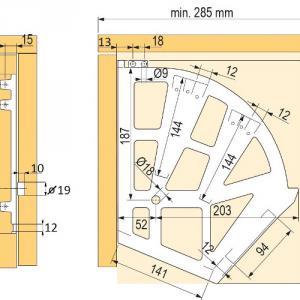 Billenő cipőtartó 3 soros, fehér műanyag