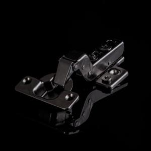 Bútorpánt HB 203 BLACK Csill.közézáródó pánt+EXC.alátét+6 facsavar, fekete nikkel