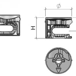 Excenterház összekötő vasalat