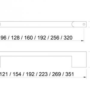 Fogantyú E081 matt nikkel fém, 128mm