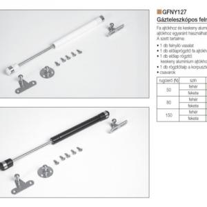 Gázteleszkópos felnyíló olló 50N Fekete