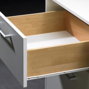 HETTICH FR 402 görgős fióksín 250mm, fehér 25kg