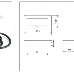 Konnektor elosztó ModulBox2 - 2db 230V-os dugalj+2db USB alumínium