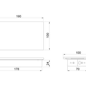Konnektor elosztó ModulBox3 - 3db 230V-os dugalj matt fekete
