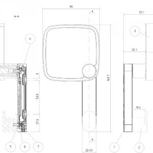 MARELLA DESIGN fogas Augusto fekete matt