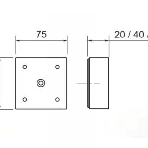 Műanyag design láb ART706/R H=60mm Fekete