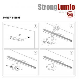 StrongLumio fürdőszoba LED fény Mini 300mm fekete