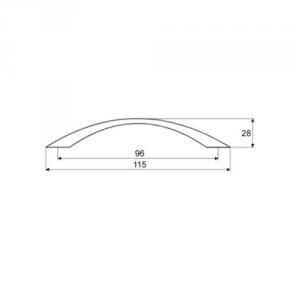 Tulip fogantyú Anita 96 fekete nikkel+csavar