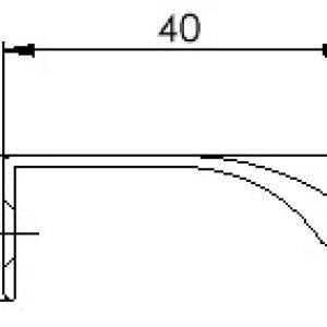 TULIP Fogantyú profil Bowie 256/350mm coffee csiszolt