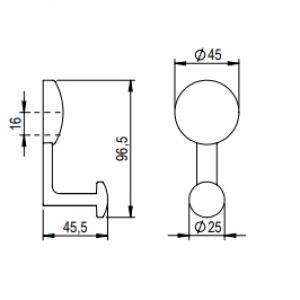 TULIP Fogas Gant XL fekete matt + csavar