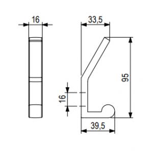 TULIP fogas Peri XL fekete matt