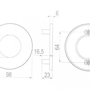 Tulip Large fogantyú 5 színben, műanyag