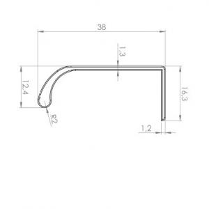 Tulip Nary fogantyú 64/100mm, antracit