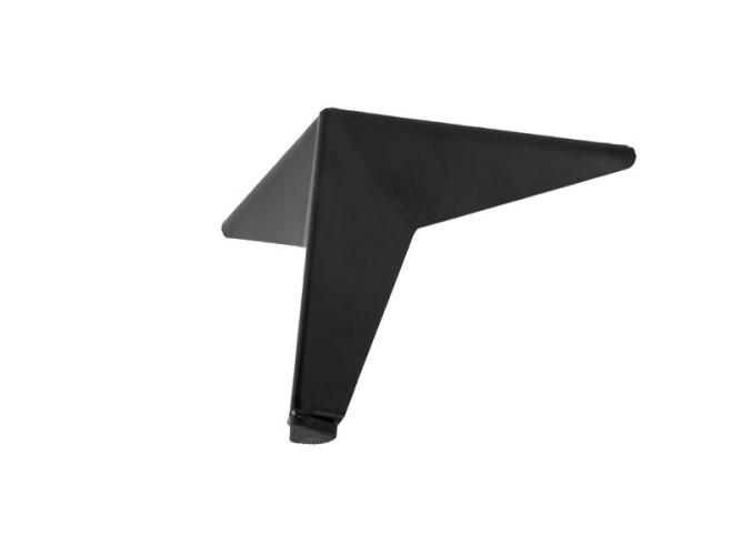 Fém design láb 19555 döntött szögletes, 130mm, matt fekete
