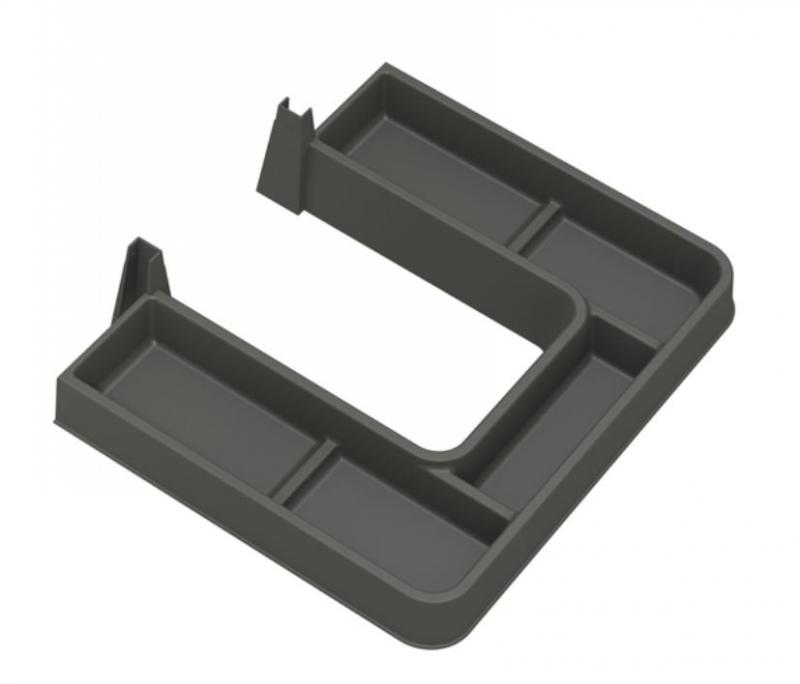 GOLLINUCCI Szifonkerülő, mosdó alatti fiókhoz, antracit, 350mm