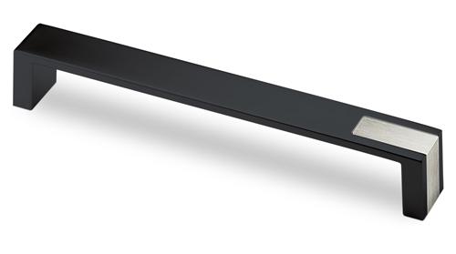 HETTICH fogantyú Intra 204/192mm matt fekete/nemesacél imitáció