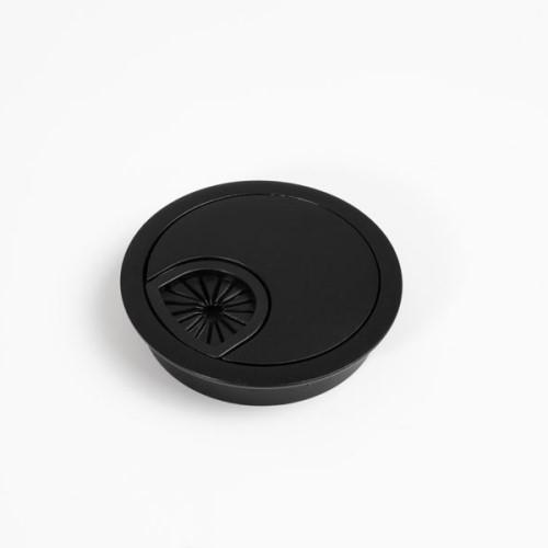 Kábelkivezető 30129B Átm: 60mm, fekete, fém