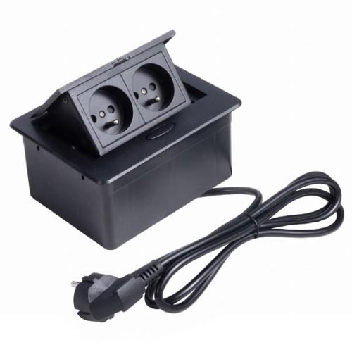 Konnektor elosztó ModulBox Mini - 2x230V, matt fekete