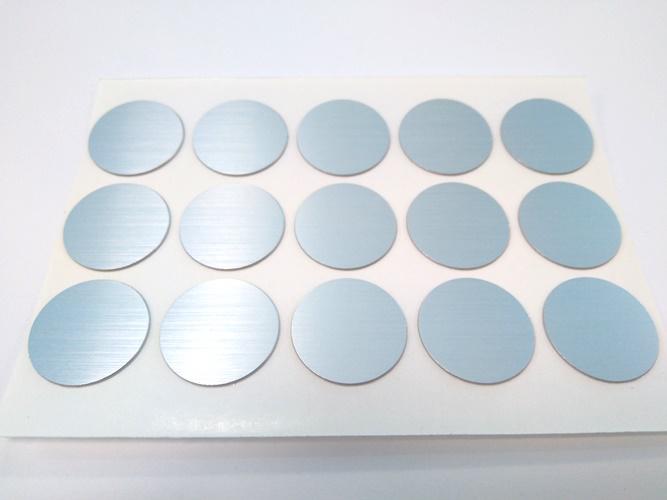 Öntapadós csavartakaró matrica 15db/ív, Alu, 20mm átm.