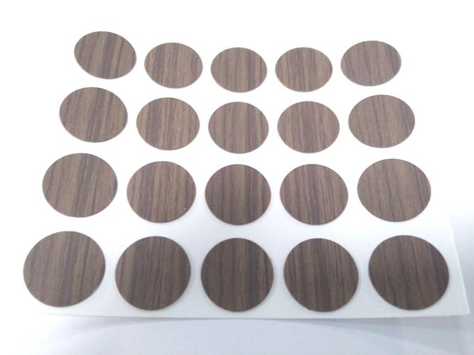 Öntapadós csavartakaró matrica 20db/ív, Barna tölgy