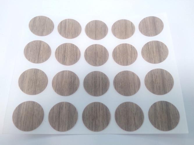 Öntapadós csavartakaró matrica 20db/ív, Denver tölgy