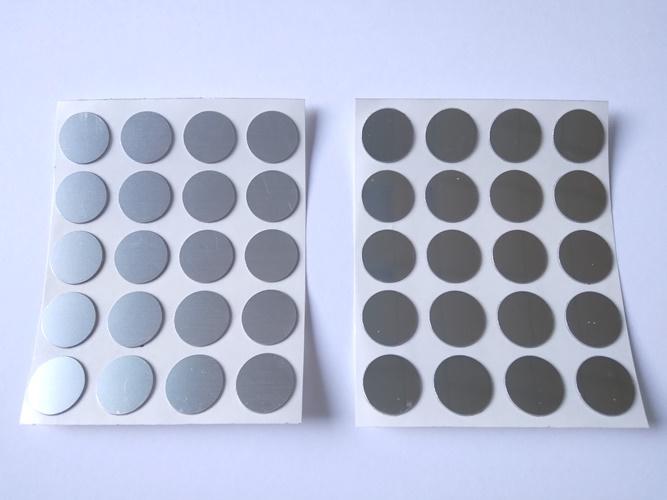 Öntapadós csavartakaró matrica 20db/ív, króm, alu