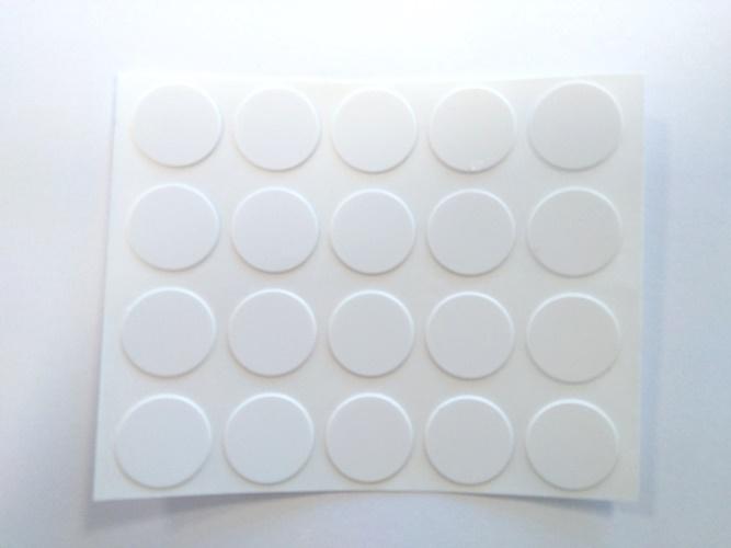 Öntapadós csavartakaró matrica 20db/ív, Matt alpesi fehér