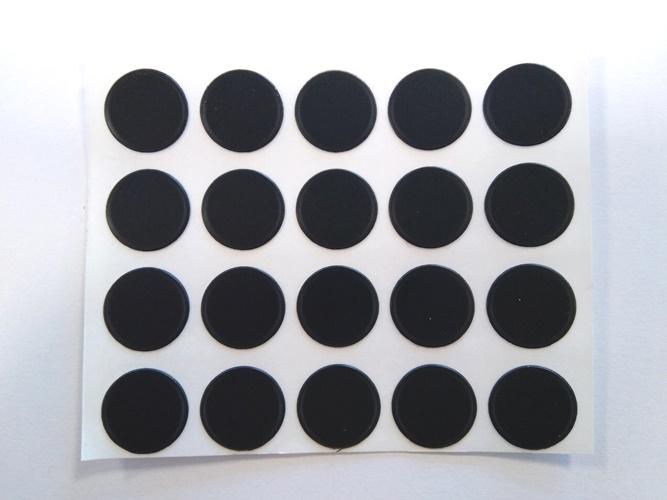 Öntapadós csavartakaró matrica 20db/ív, Matt fekete