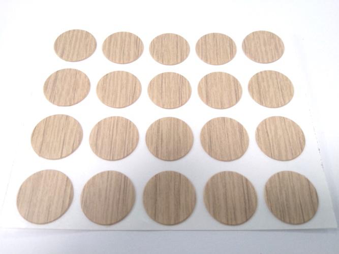 Öntapadós csavartakaró matrica 20db/ív, Natúr tölgy