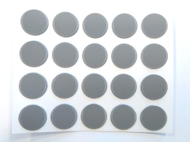 Öntapadós csavartakaró matrica 20db/ív, Por szürke