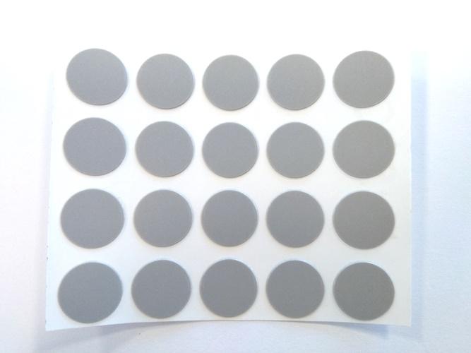 Öntapadós csavartakaró matrica 20db/ív, Sarki szürke